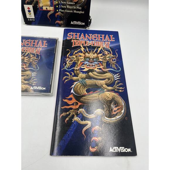 Shanghai Triple Threat 3DO Video Game Long Box Complete CIB - Picture 6 of 16